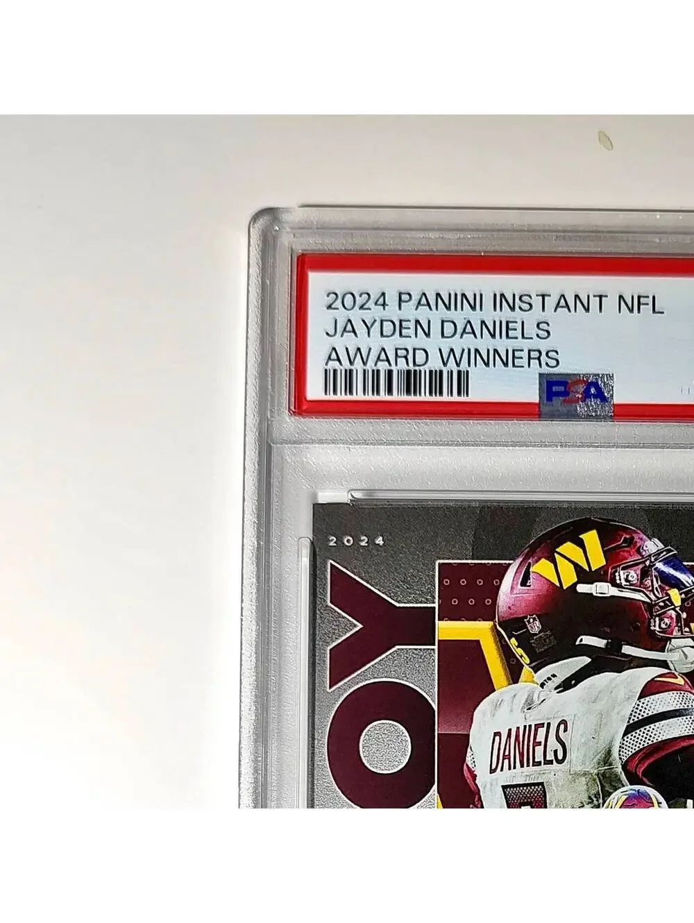 Jayden Daniels 2024 Panini NFL AP Offensive Rookie of the Year Commanders PSA 9